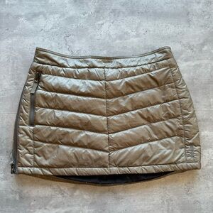 Skhoop Mini Down Skirt, Tan, Size Medium